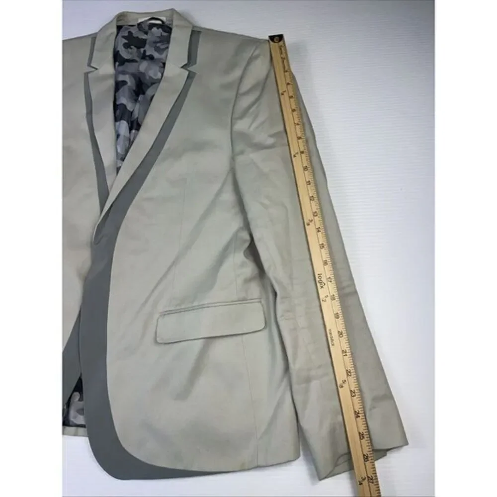 Michael Kors Men's Gray Snap Button Cotton‎ Sports Blazer